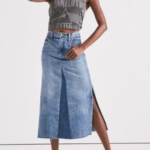 Lucky 🍀 Brand high waisted midi denim skirt